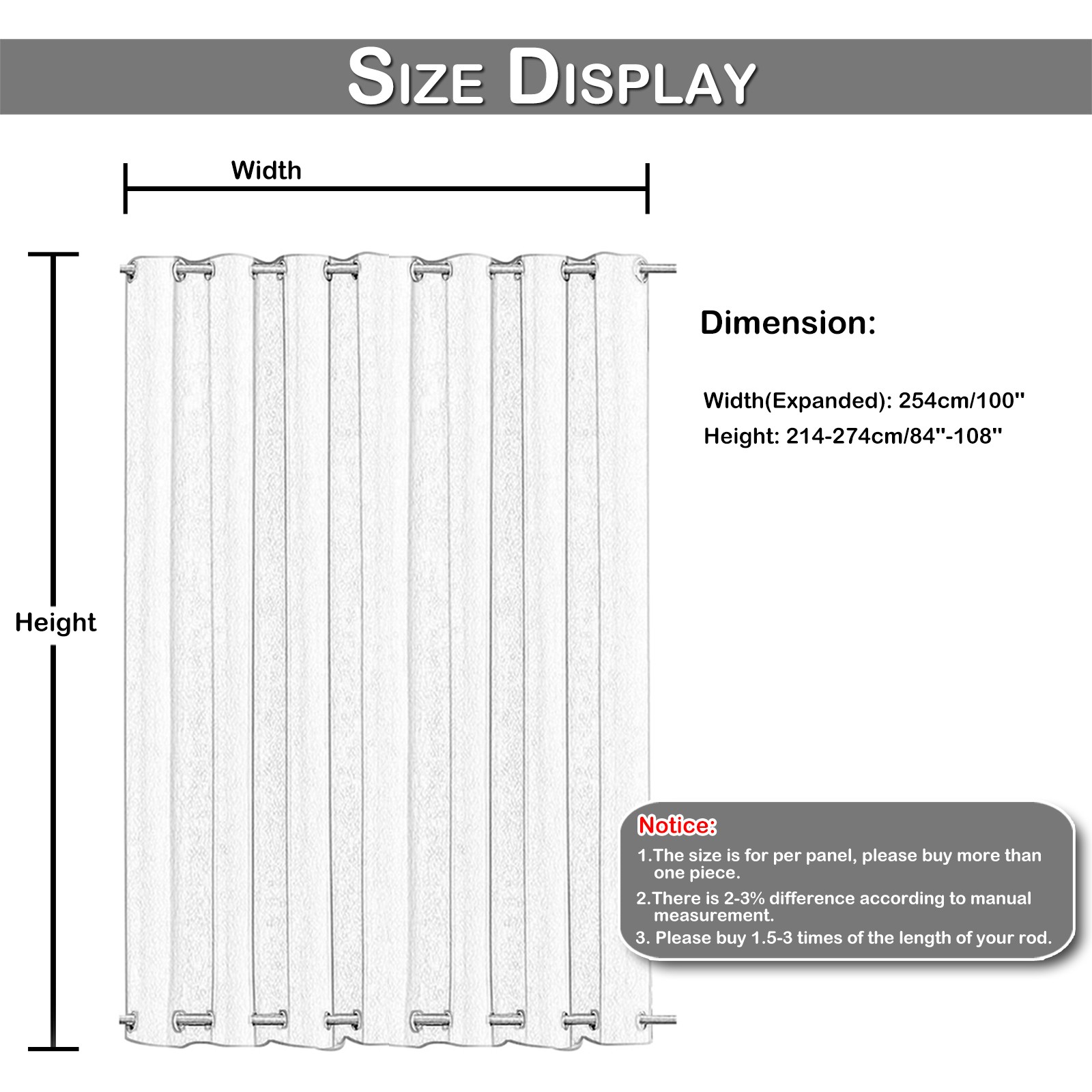 Outdoor Curtains for Patio Waterproof & Windproof Cordless Extra Wide Drapes