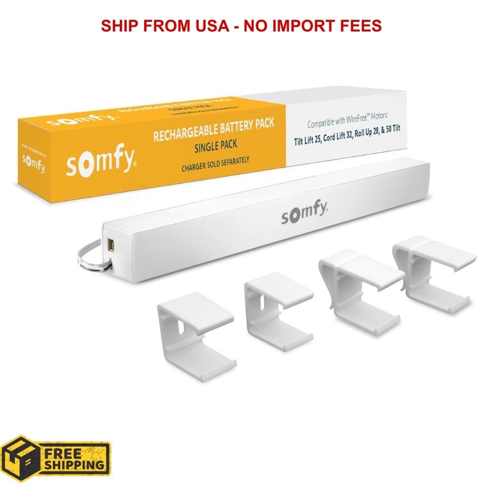 Elegant Rechargeable Lithium-Ion Battery Pack for Blinds – 3 Batteries Included
