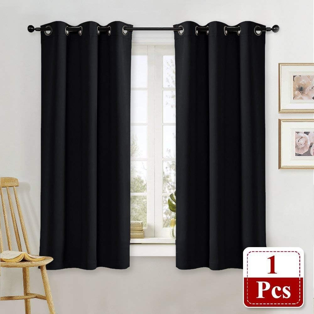 Black Out Curtain Panel Shade Solid Energy Efficient Eyelet Top Window 42×63 In