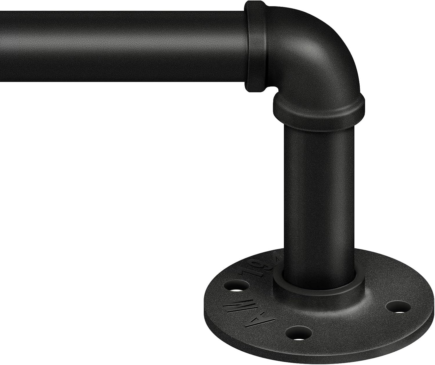Curtain Rods for Windows 48 to 84, 1 Inch Industrial Wrap Around Black Curtain