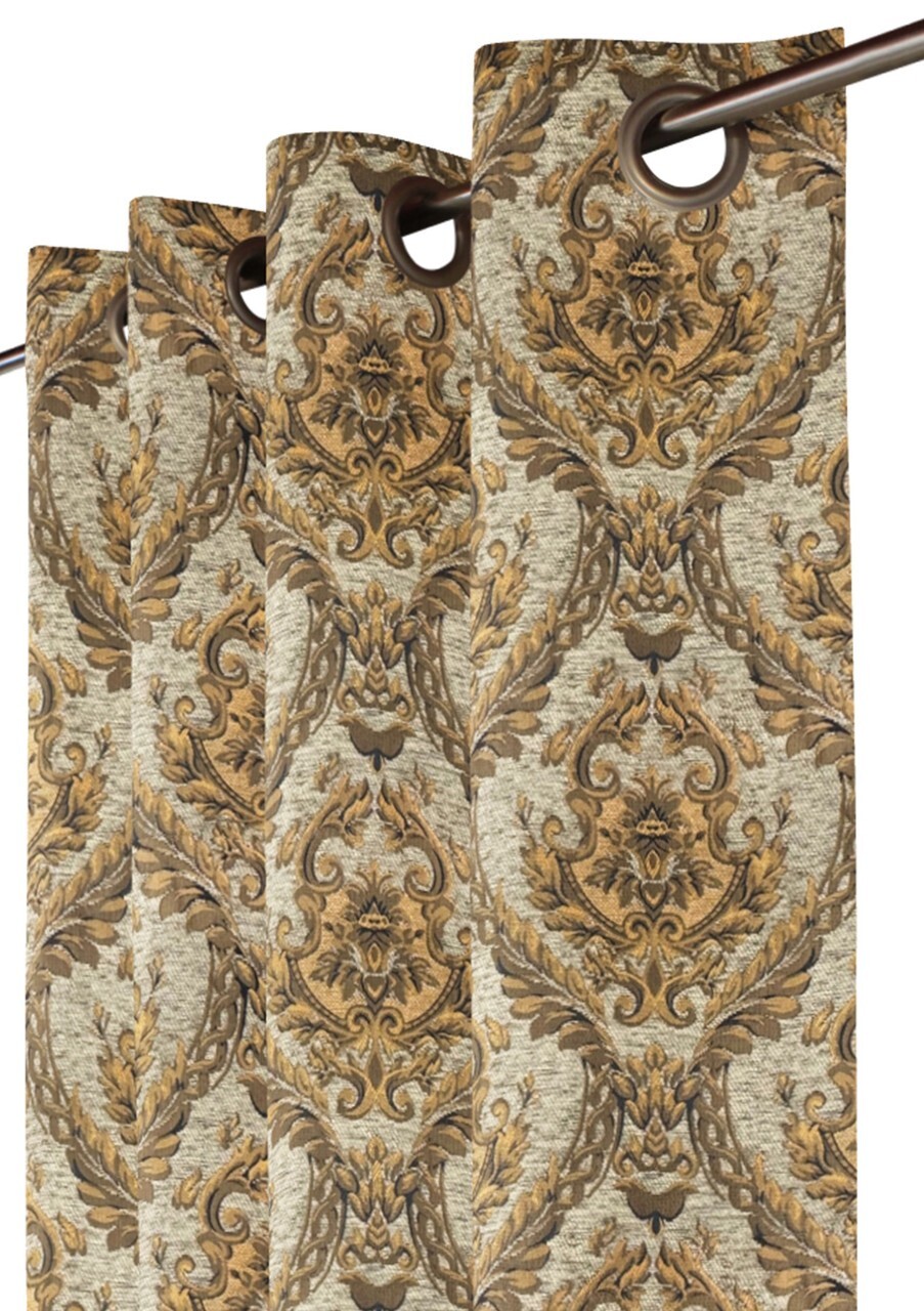 Chenille Drapery Panel – Beige- Rayon/Polyester- 60″ Inches W x 96″ H-J2