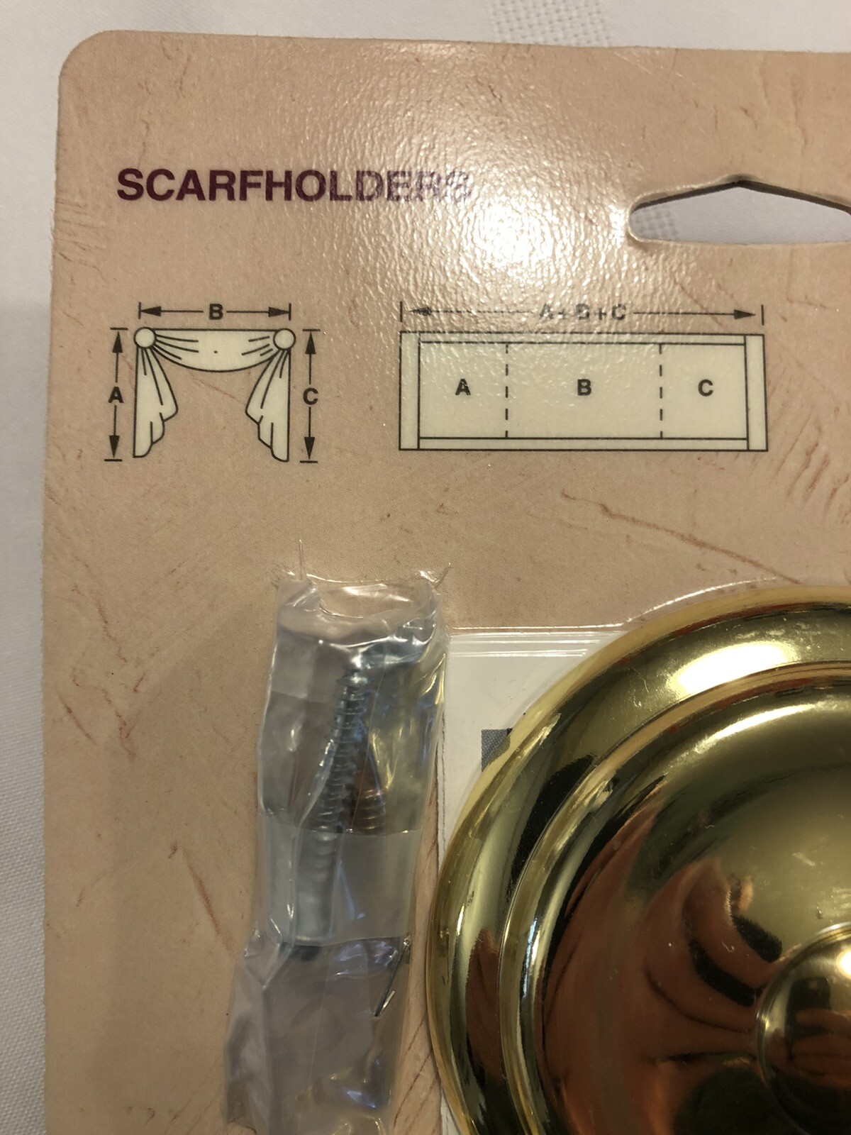 Kirsch One Pair ScarfHolder Holdbacks Factory Sealed Model 5460-063