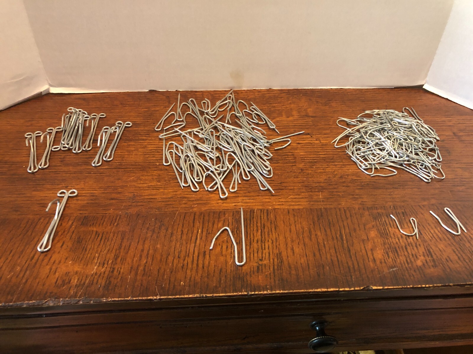 One Lot of Pleated Curtain Hooks for Pleated Curtains. Total of 154 Various Hook