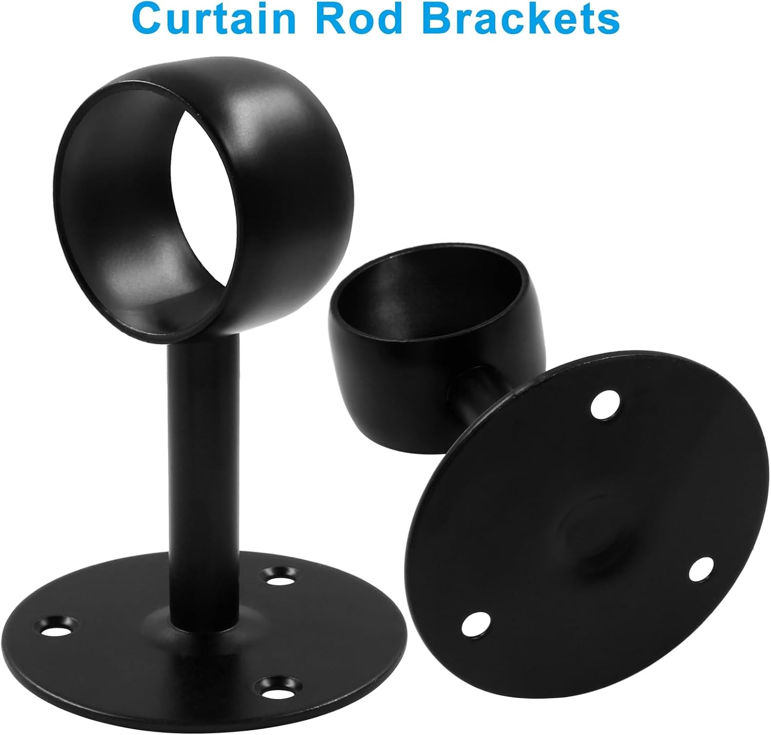 1-1/2 Inch Curtain Rod Ceiling-Mount Bracket, Stainless Steel Flange Rod Holder