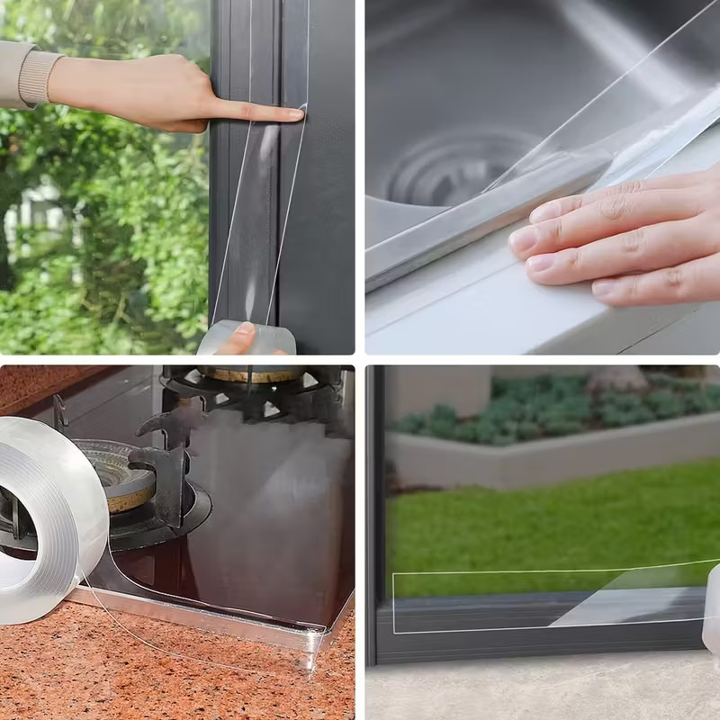 3× Cold Block Window Weather Sealing Tape Clear Insulation Caulk Doors Windows