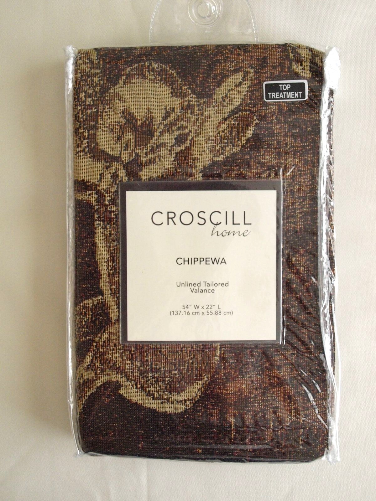 Croscill CHIPPEWA One Unlined Tailored Valance 54″ Width x 22″ Length