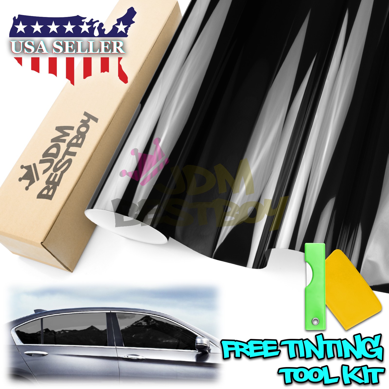 20″x10FT Uncut Window Tinting Film Car Home Office Glass Privacy Security Roll