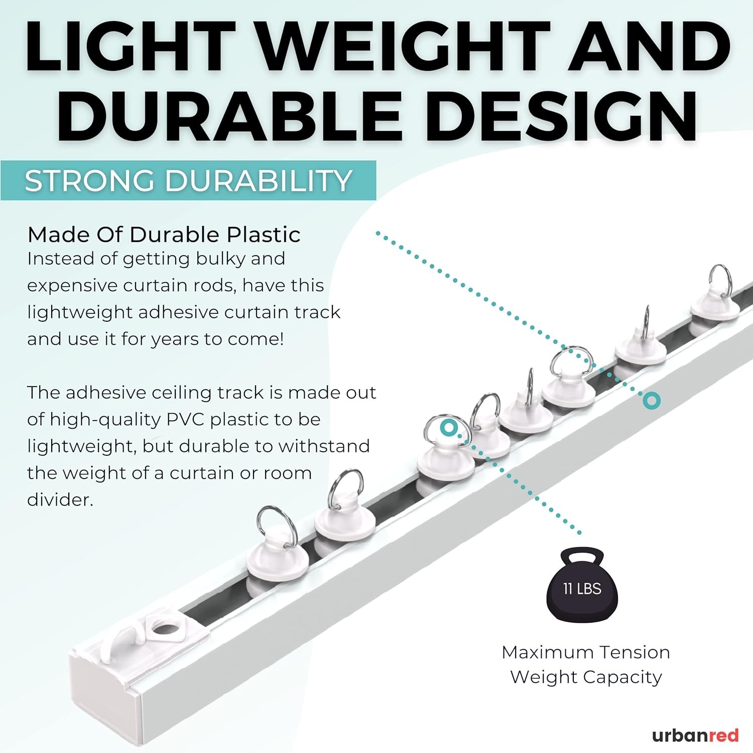 Customizable 16.4FT Adhesive Ceiling Curtain Track – Seamless & Elegant Design