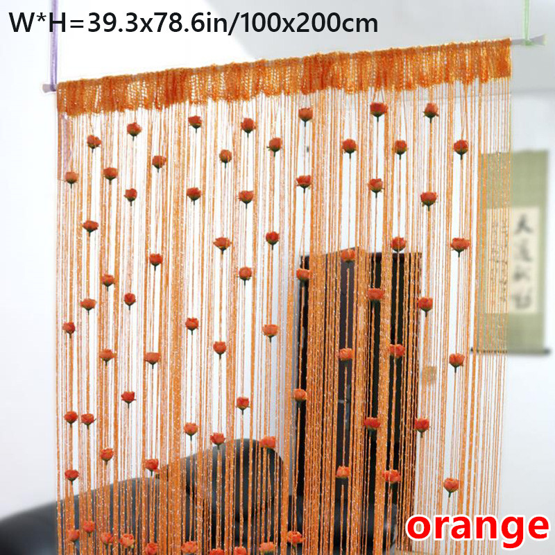 Flower Thread Tassel Curtains Drape Doorway Window Party Wedding Room Decor