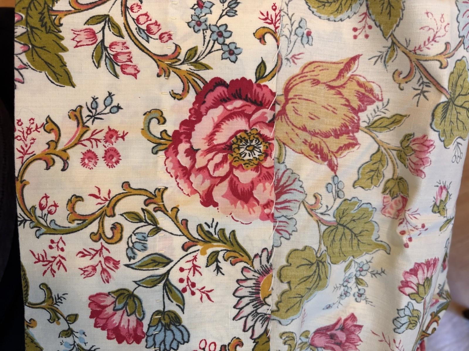 Vintage Spring Maid English Manor Curtains 83Lx22W Set 4 Panels Cottage Pinch Pl