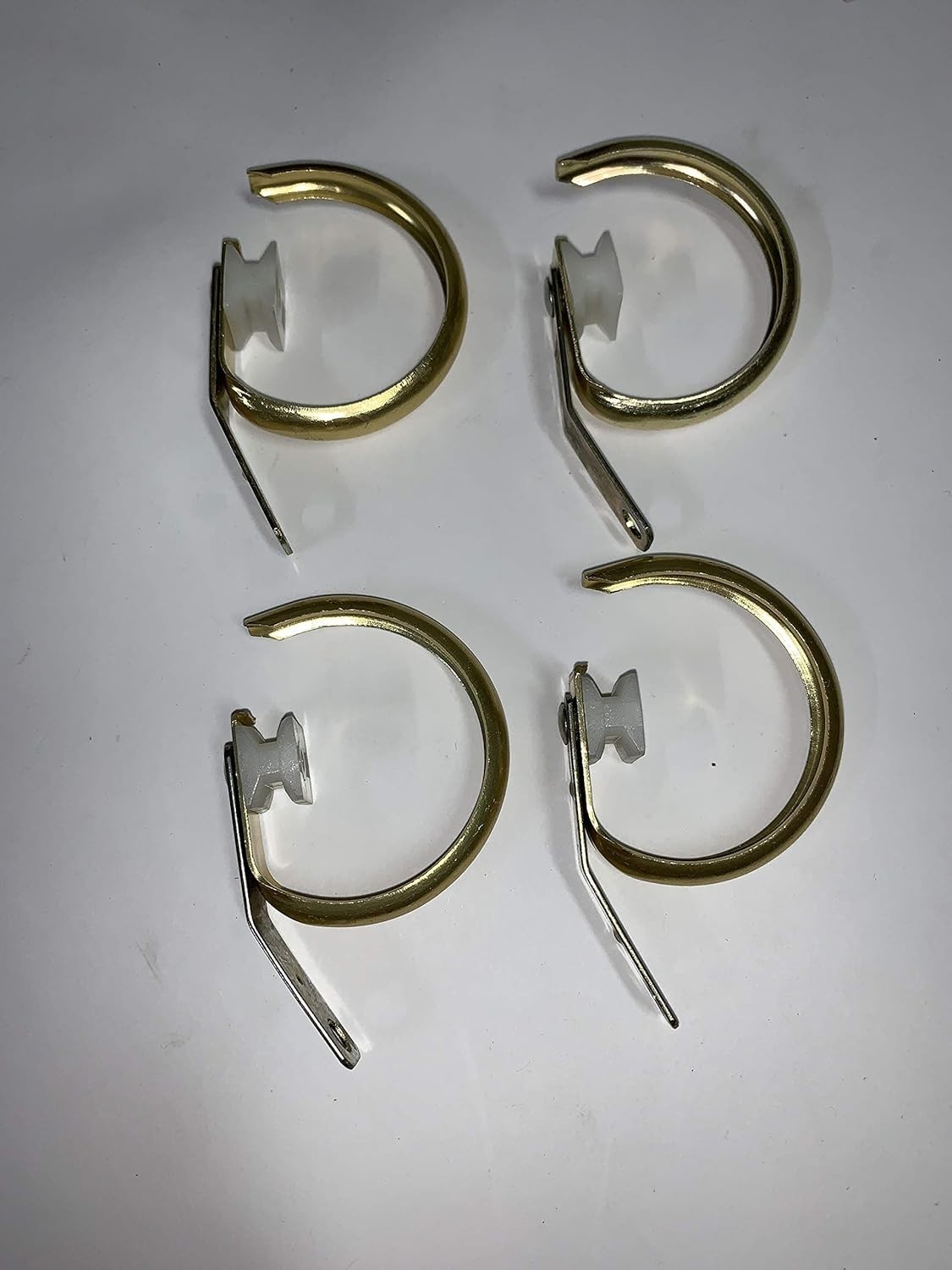 Kirsch 1450B-63, 4 Ring Slides for 1” diameter Traverse Rods, Color Brass Plated