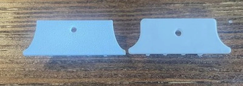 3D Printed Levolor Blind Bottom Rail End Cap 2-Pack Style C White Black
