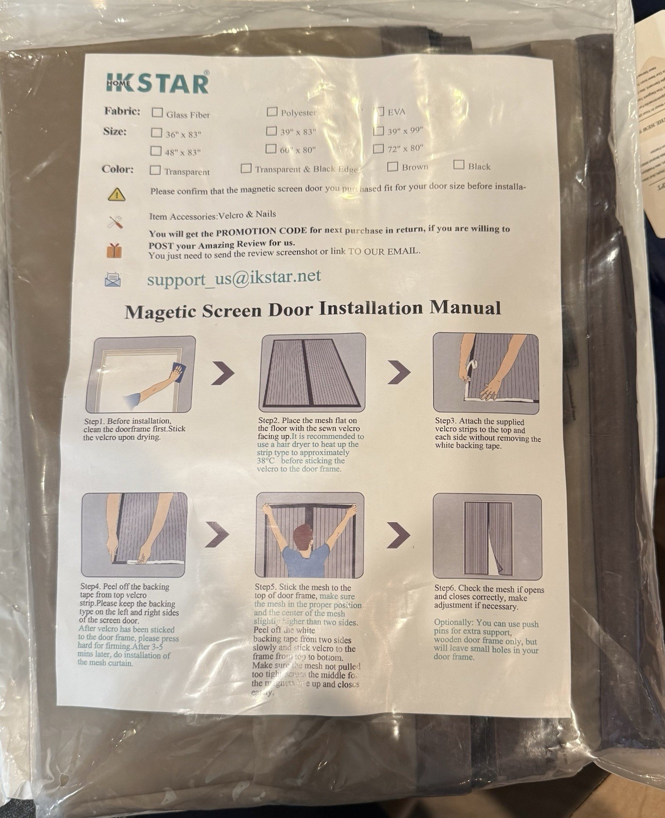 Ikstar Home Magnetic Thermal Insulated Door Curtain 39″x99″ – A2000