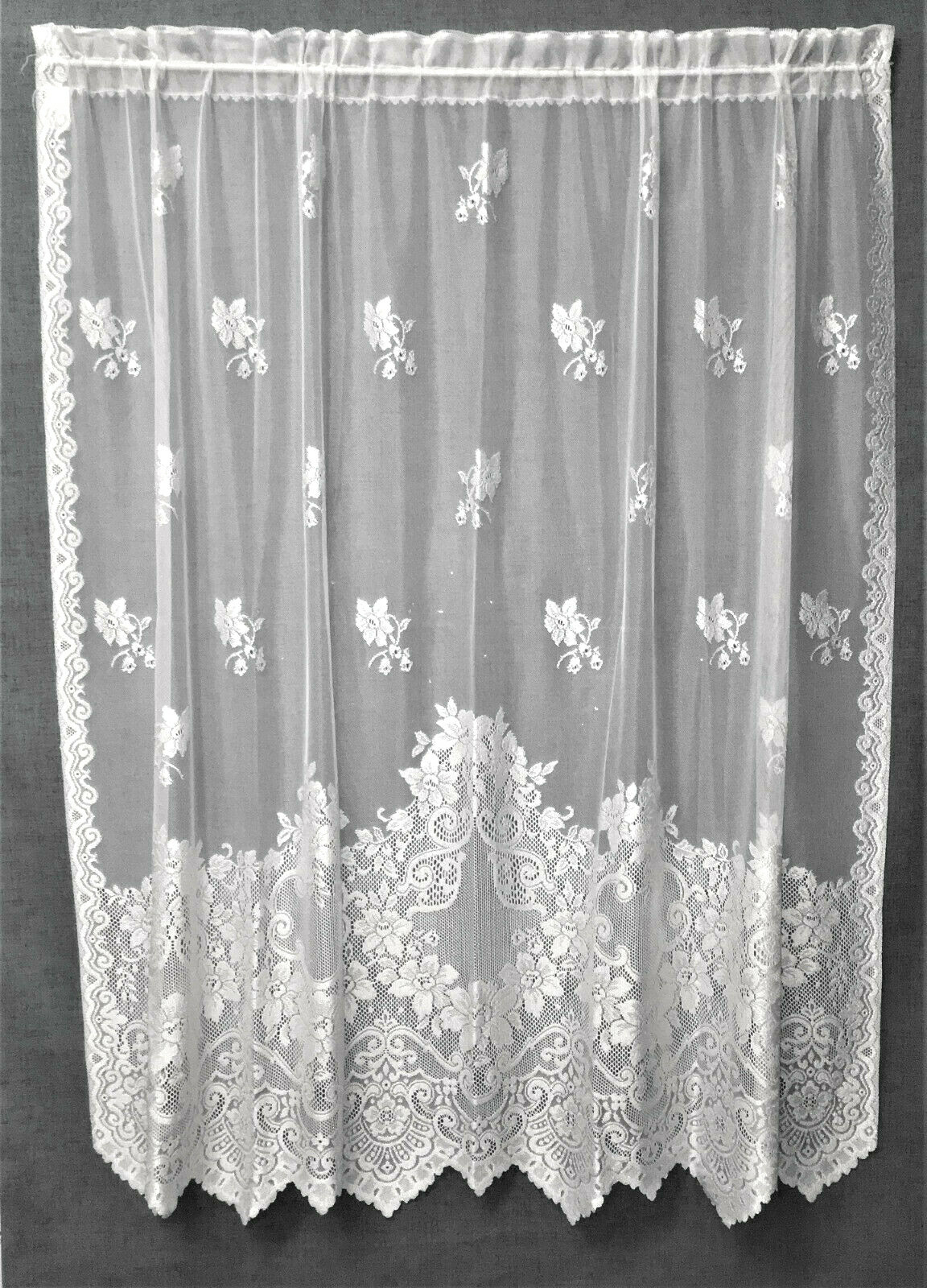 Heritage Lace White Cleremont Window Panel 61″ x 63″ Livingroom Bedroom