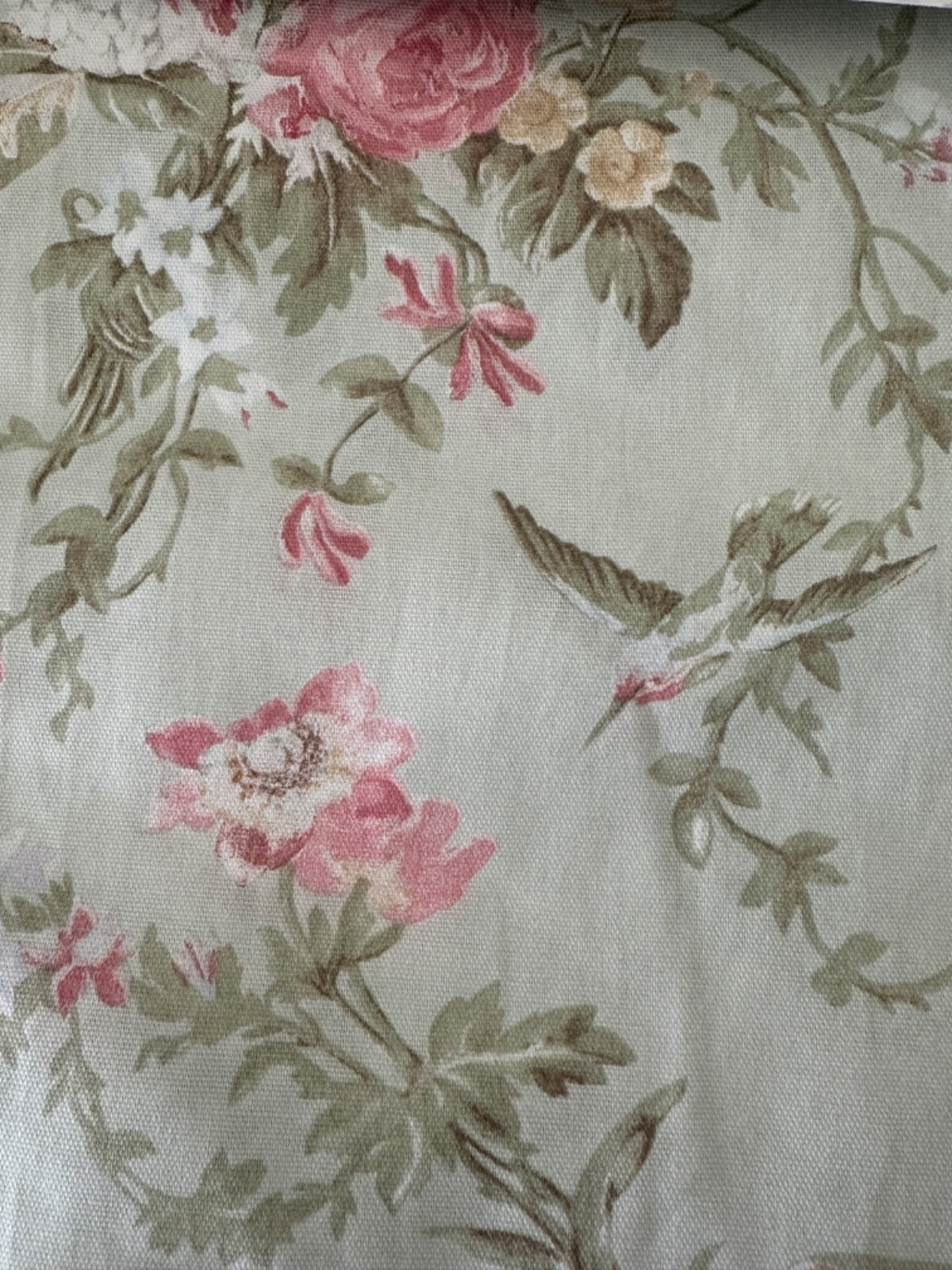 Cabbages & Roses Set/2 Henrietta Sage Drape Panels Floral Cottage Rose ~3 Avail.