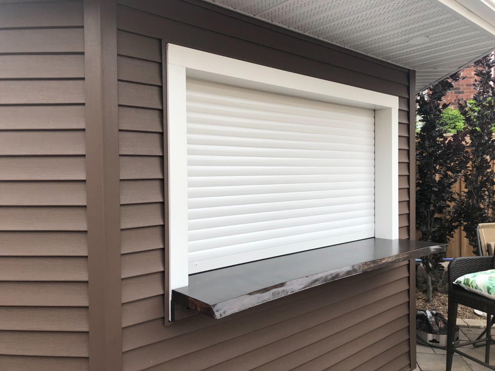 Automatic Security Roll Up Window Shutter (Anthracite Gray)
