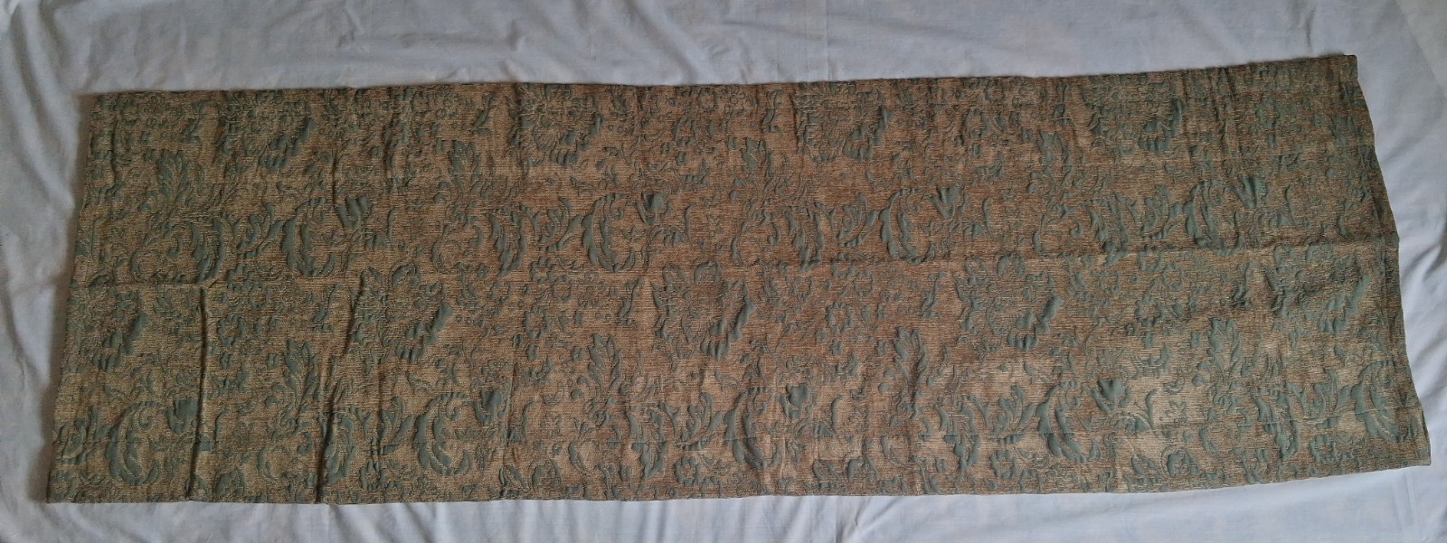 Jacquard Tapestry Brown/Beige Green Design Valance 63″ x 20″ Unlined