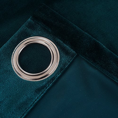 Super Soft Luxury Room Darkening 52″W x 84″L (Pack of 1) Peacock-blue