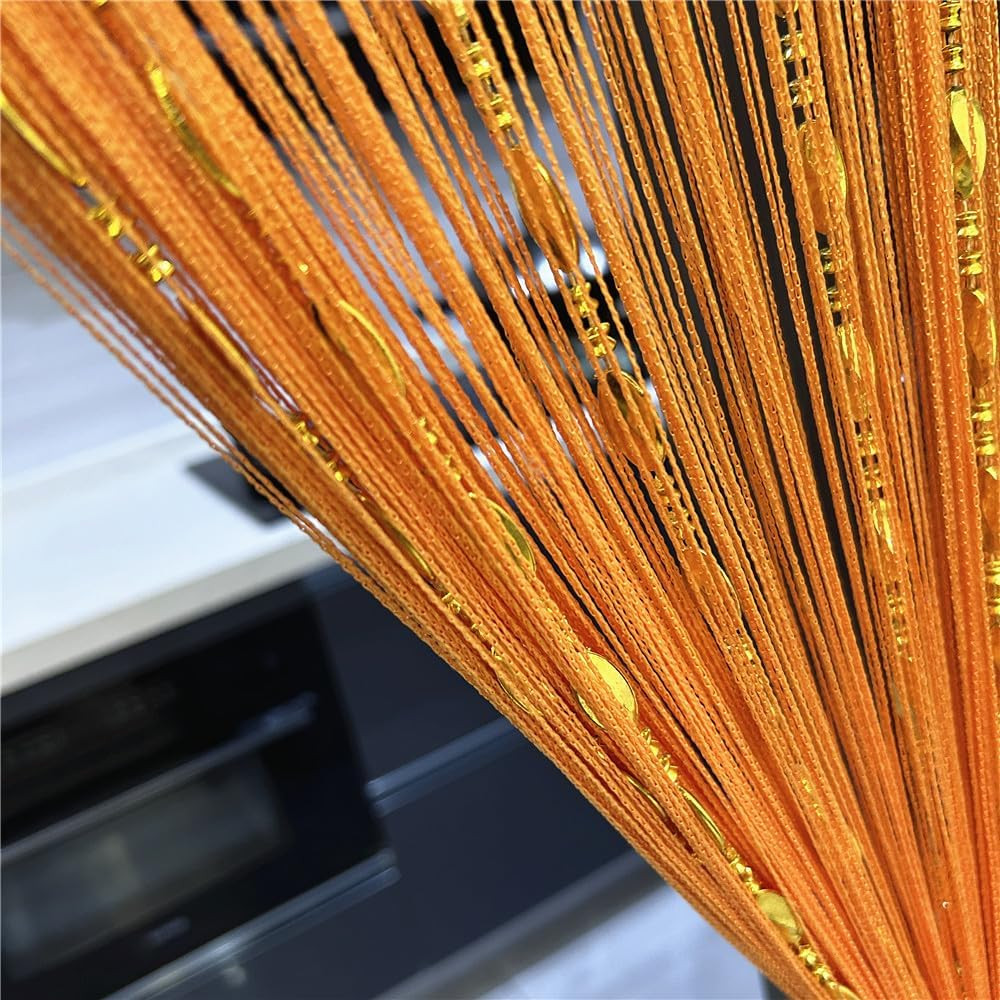 100cmX200cm Decorative Door String Curtain Beads Wall Panel Fringe Window Room D