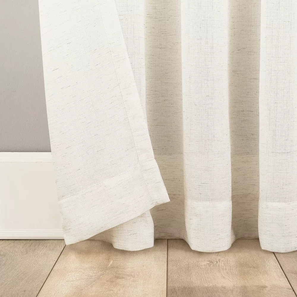 No. 918 2pc 54″x120″ Amalfi Linen Blend Semi-Sheer Rod Pocket Curtain Panels