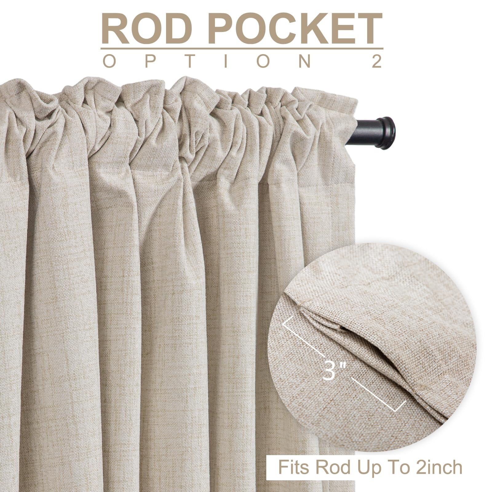 100% Blackout Shield 100 Blackout Shield Linen Blackout Curtains For Bedroom 96