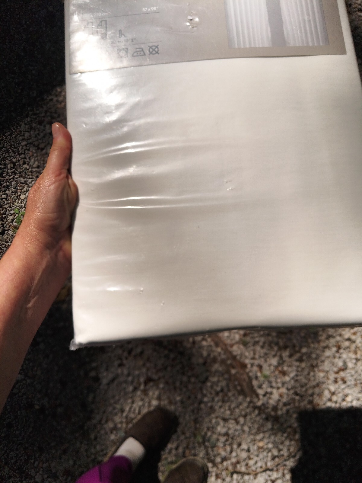 Ikea VIVAN White Curtain Panel Set 2 NEW 57 x 98″ NIP