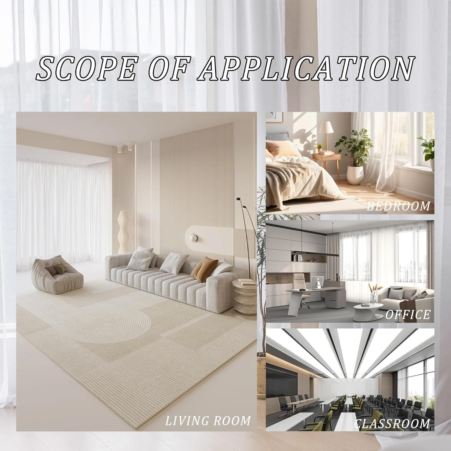 White Pinch Pleated Semi-Sheer Curtains for Living Room, 2 Panels 52×96