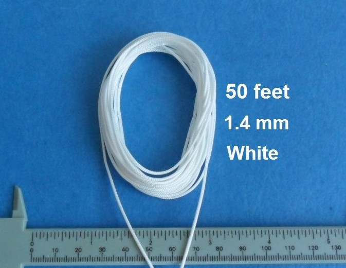 50 Feet 1.4mm 1.8mm 2.0mm 2.2mm White Blinds Shades Lift & Pull Cord String