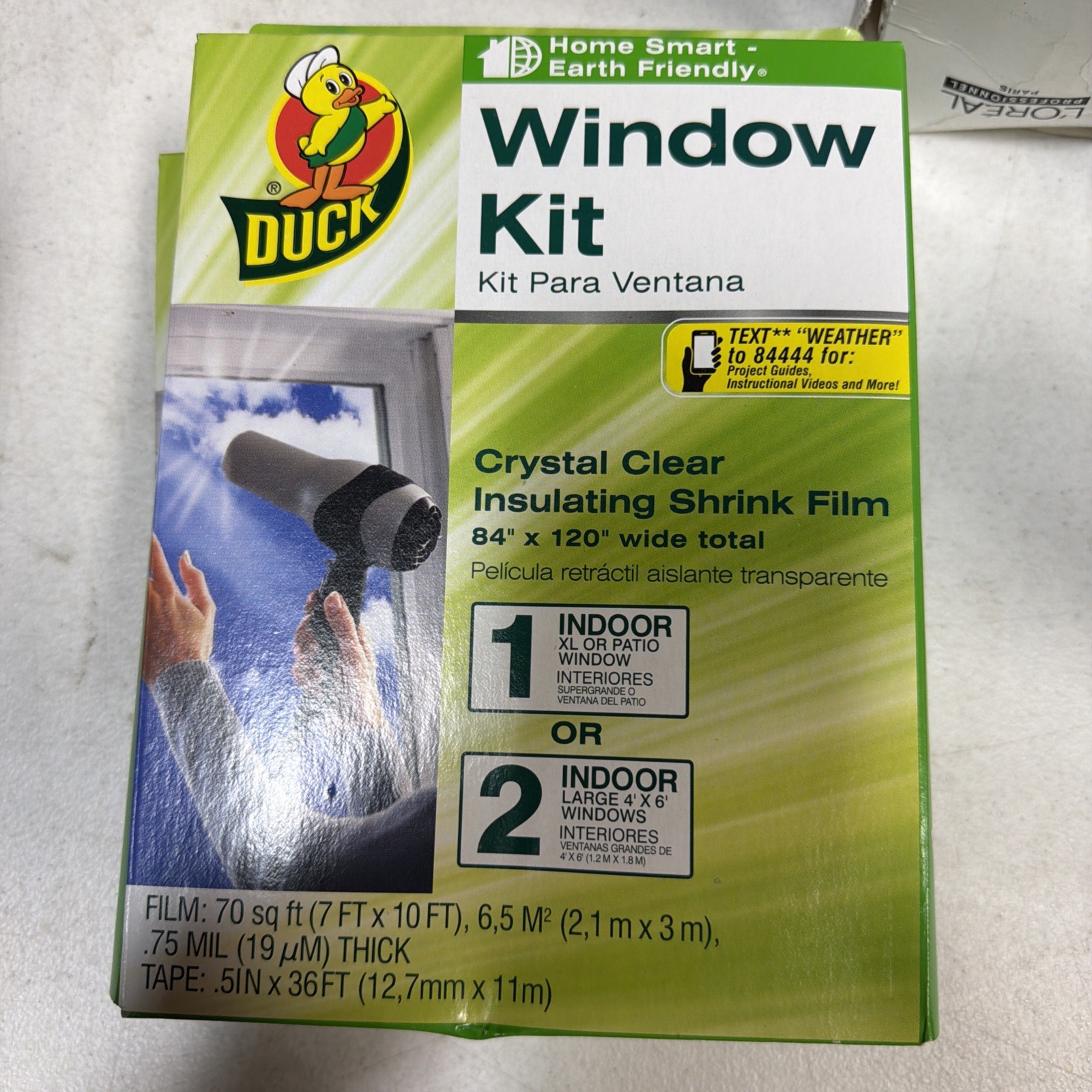 Duck Brand Shrink Film Window Insulation Kit – Indoor – 84 inch x 120 inch – NEW