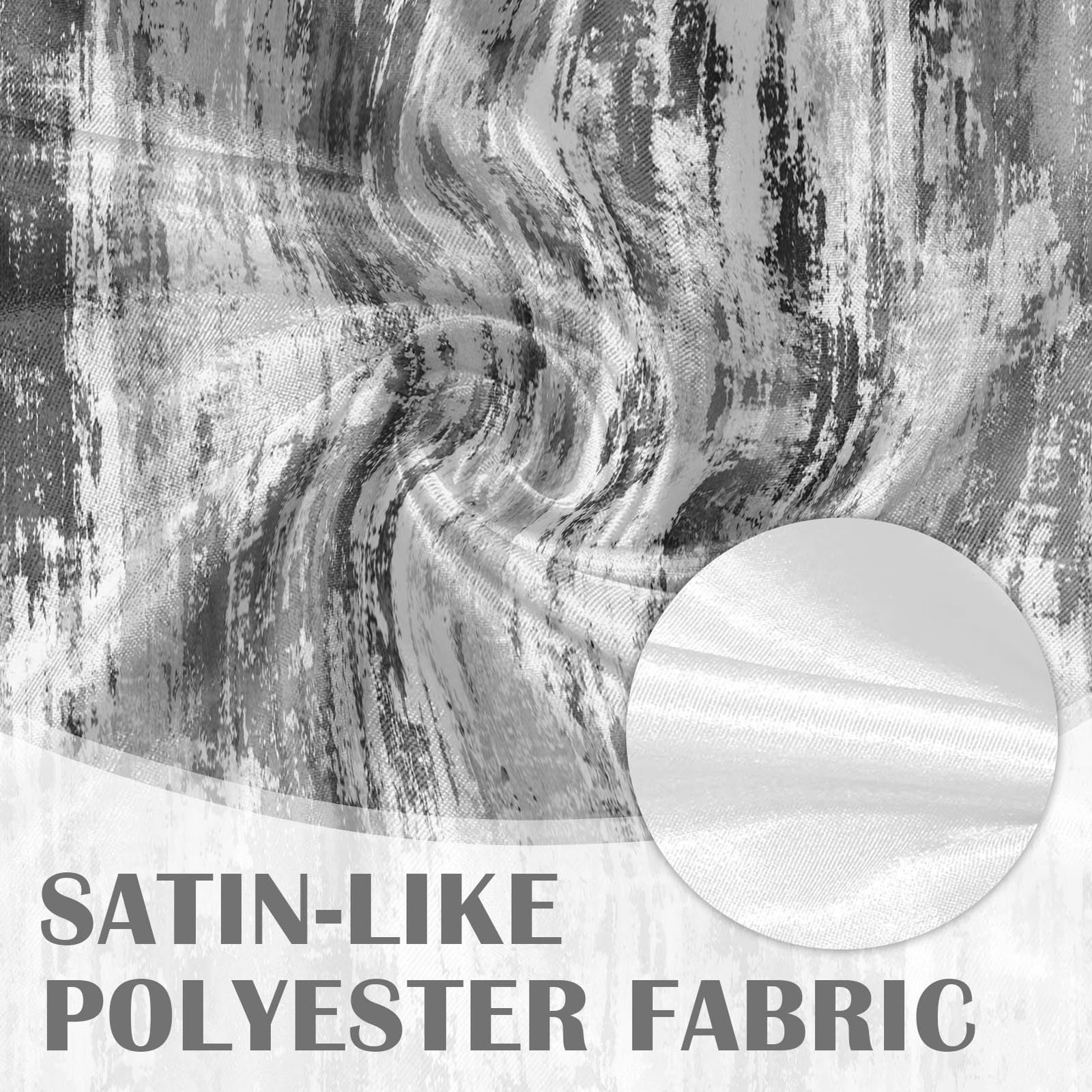 4 Pack Valances Window Treatments, Abstract Modern Grey Grunge Minimalist Dra…