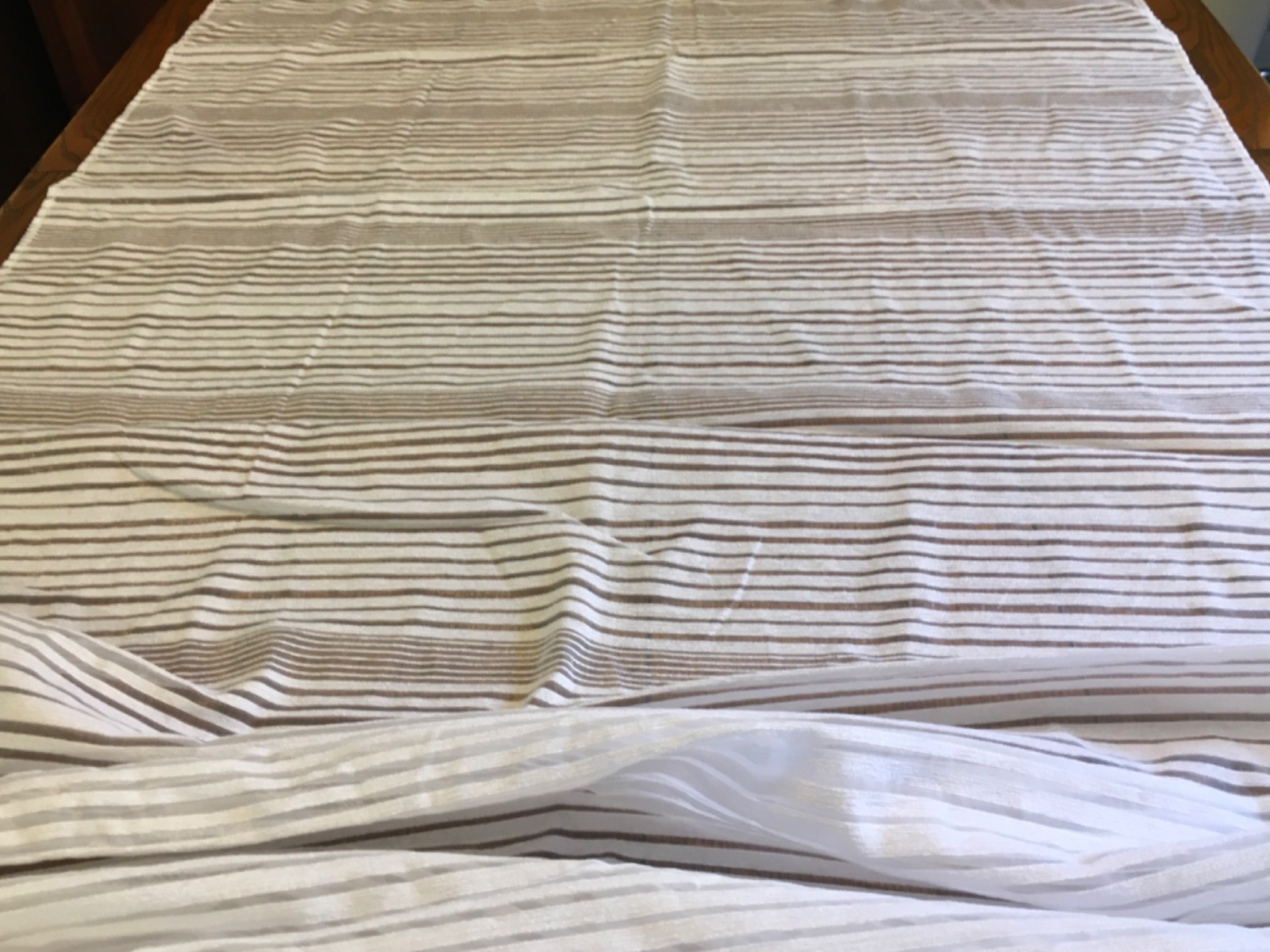 Pure White Sheer Curtain Panel 40×84 long Textured fabric