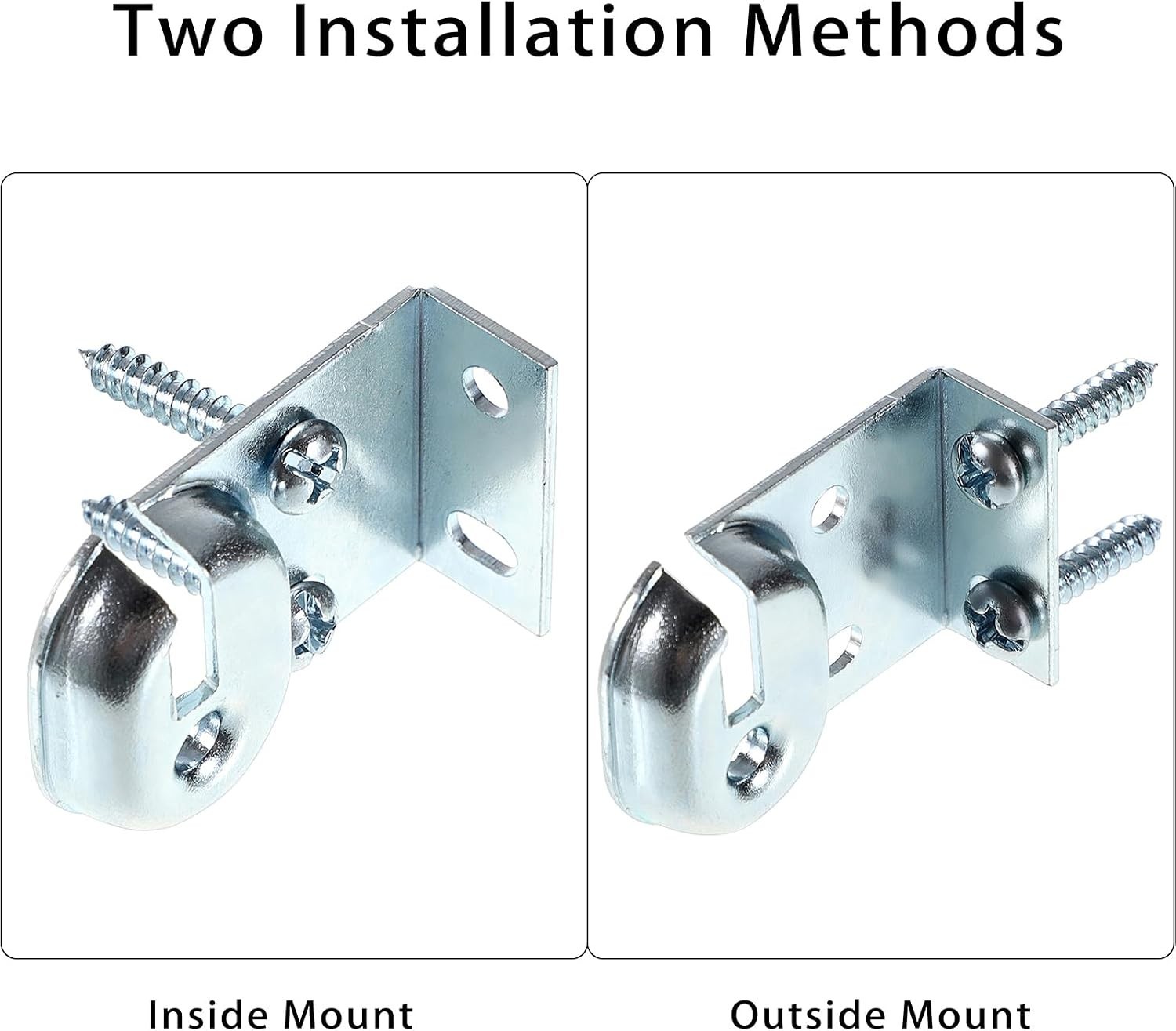 Metal Window Shade Brackets-4PCS Roller Shade Hardware Inside and Outside Mou…