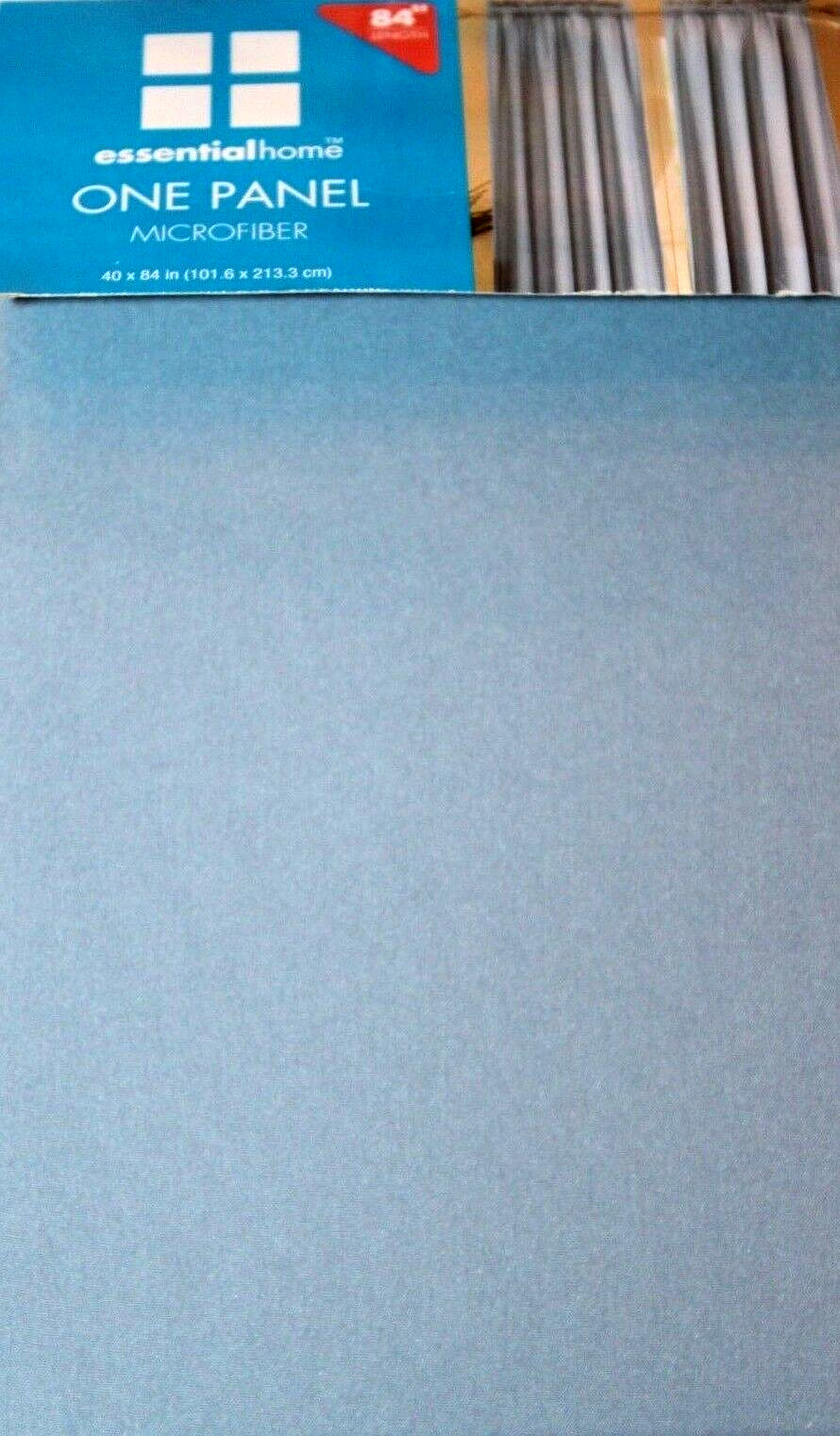 Essential Home Blue Microfiber Single (1) One Panel 40 x 84″