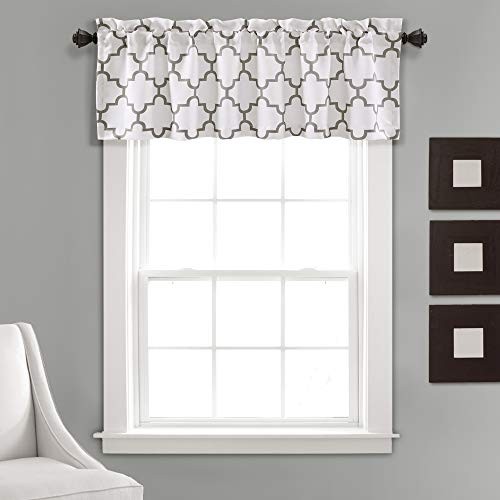 Bellagio Light Filtering Trellis Geometric Design 18″W x 52″L (Pack of 1) Grey