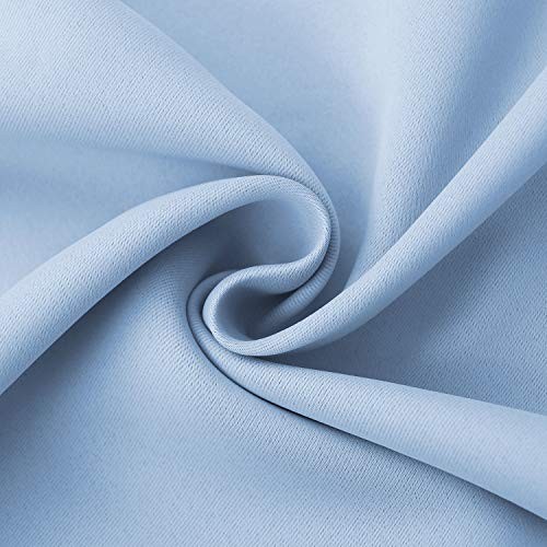 BGment Rod Pocket Baby Blue Room Darkening Curtains for Bedroom – Thermal