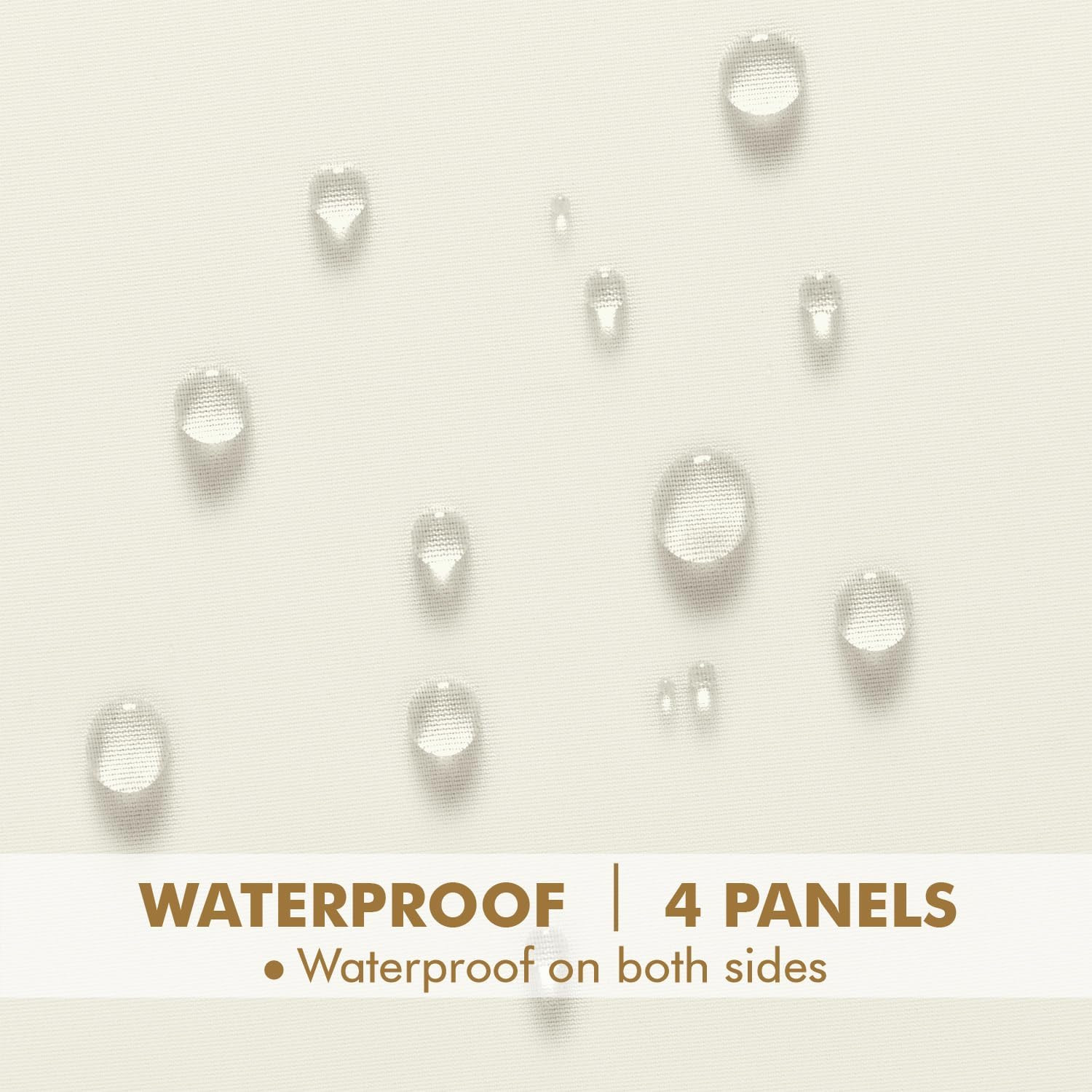 Outdoor Curtain for Patio Waterproof, 4 Panels 54 X 96 Inch – Grommet outside Sh