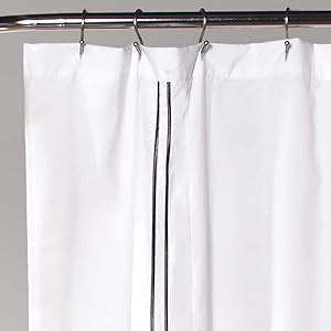 Hotel Collection Shower Curtain Fabric Minimalist Plain Style Bathroom Design,