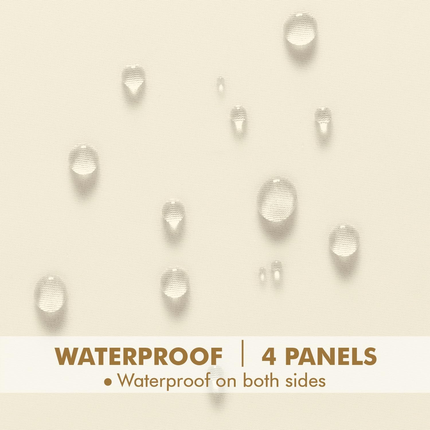 MIULEE Outdoor Curtain for Patio Waterproof, 4 Panels 54 x 96 Inch – Grommet Out