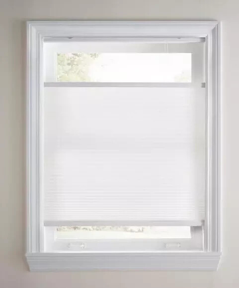 HDC Snow Drift White Top Down Bottom Up Cellular Shade 65.75″ W x 48″ L