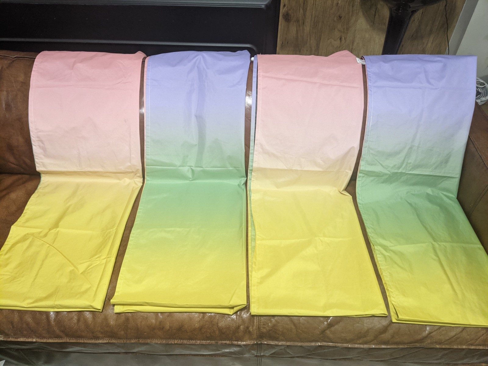 Huntington Home RAINBOW Ombré Blackout Curtains 4 Panels 27 in x 84 in each