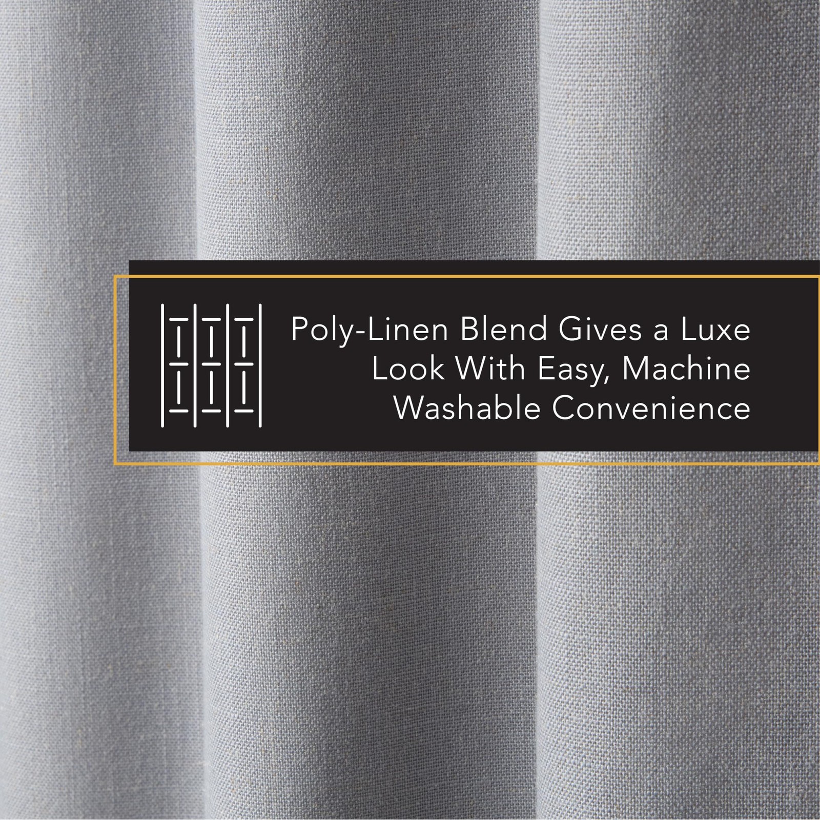 Town & Country Luxe Davos Solid Linen Texture Indoor Curtains, 100% Blackout …