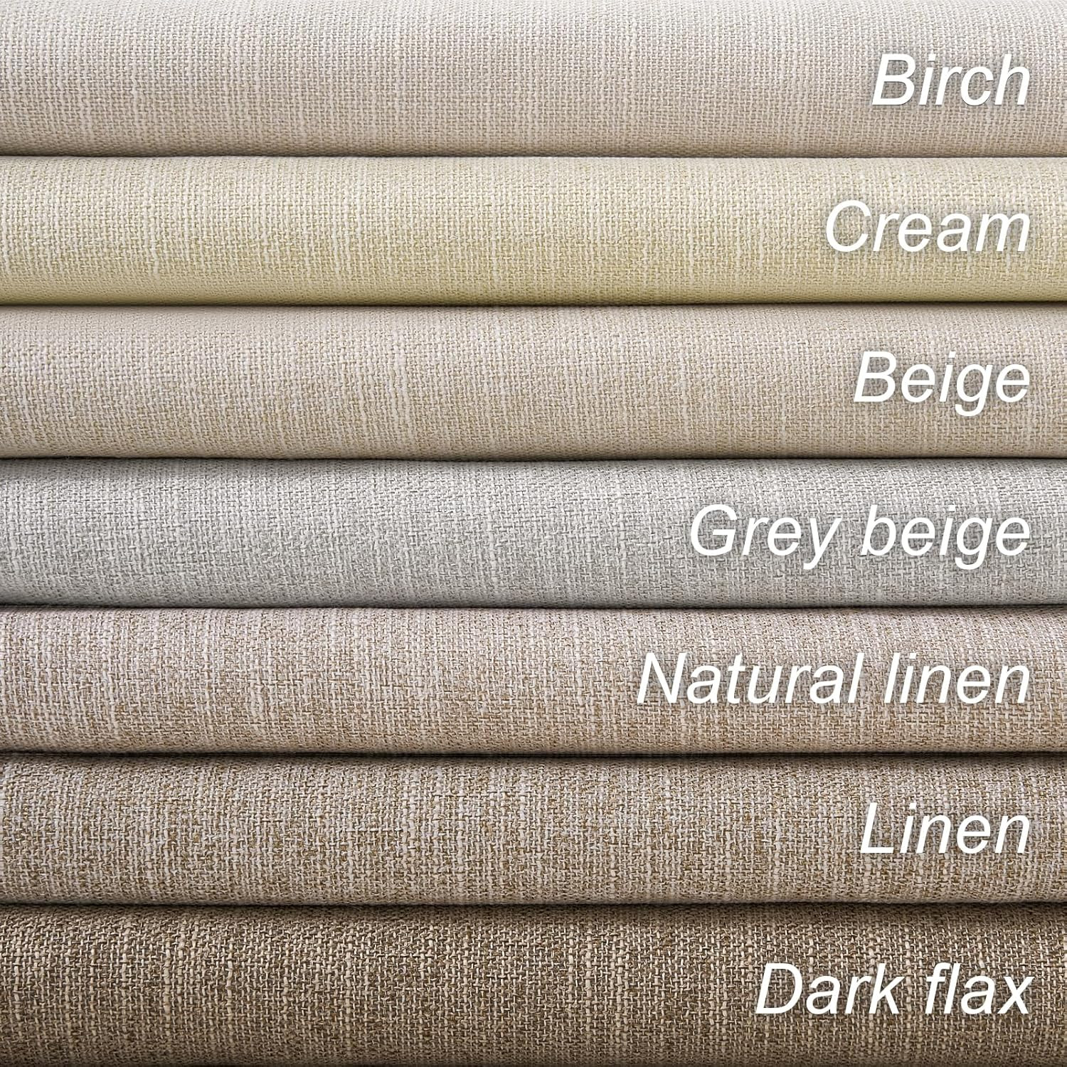 Linen Blackout Curtains 96 Inch Long, Boho Farmhouse Ivory Birch Viral Drapes Pi