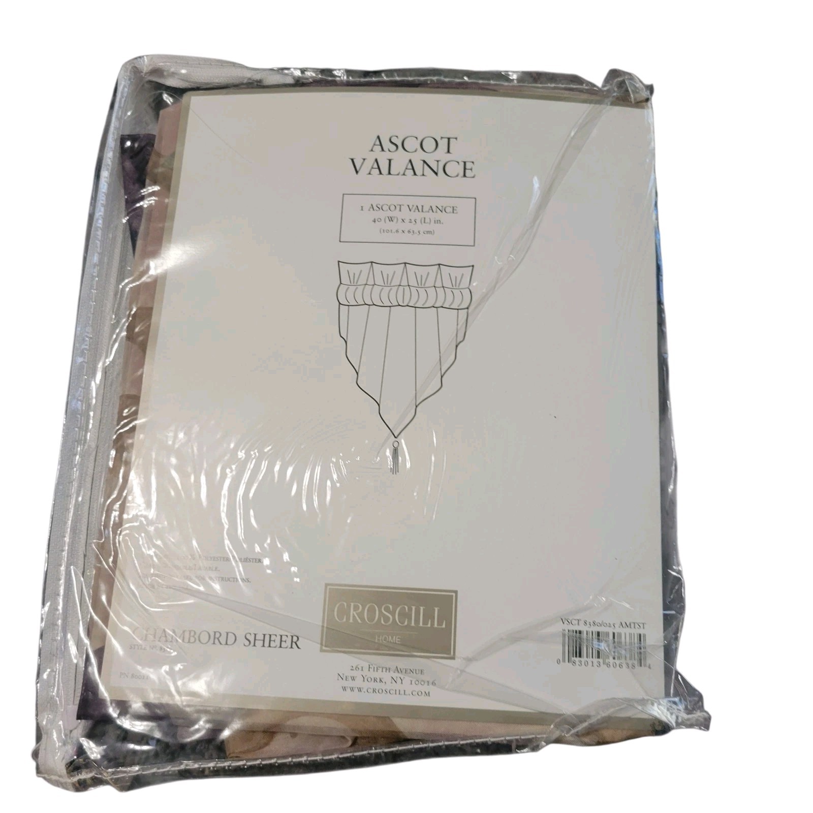 Croscill Home Ascot Valance Chambord Sheer 40″ X 25″
