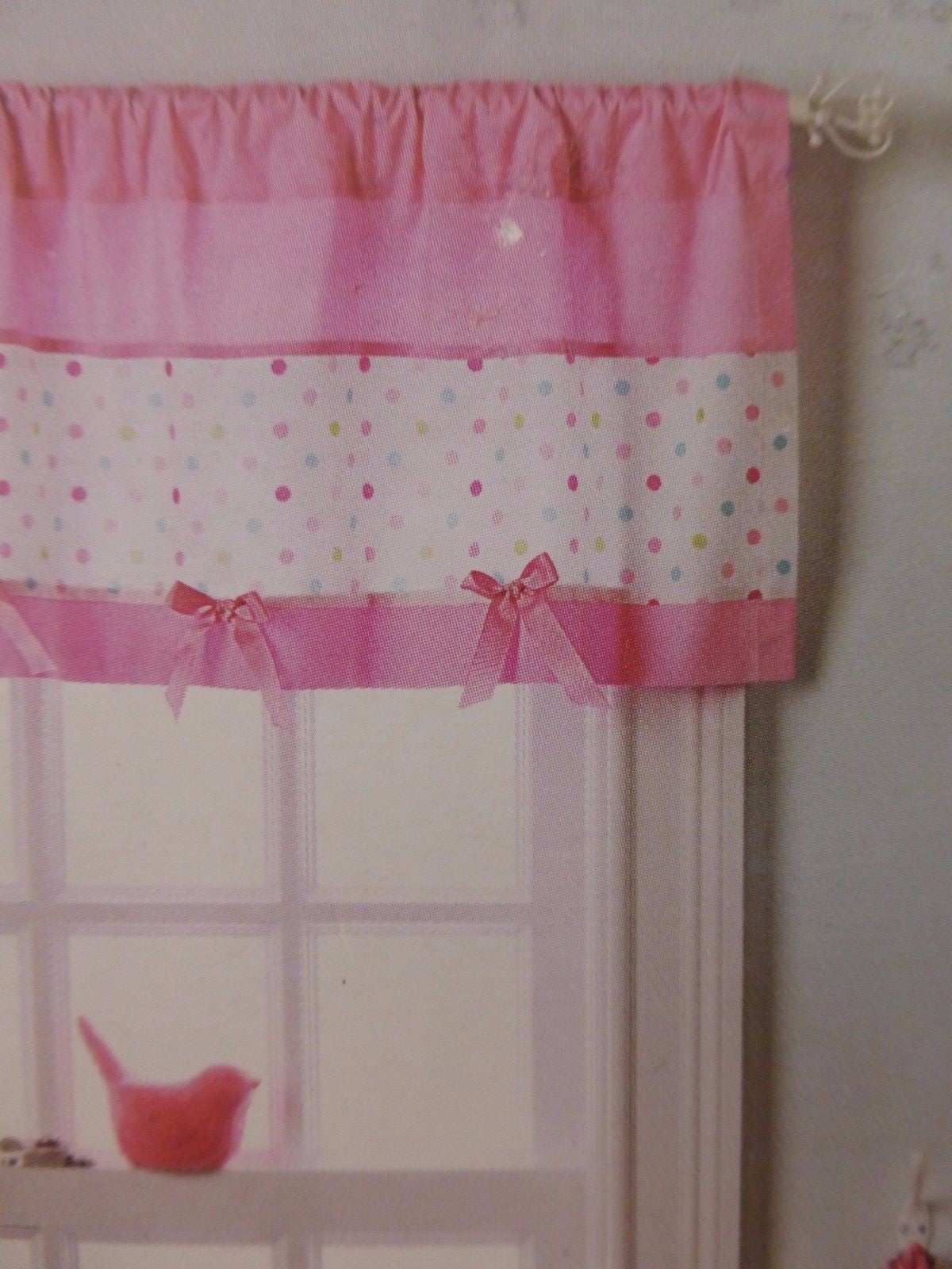 Circo Pink Flower Dot Collection Window Valance 54″ x 15″ NIP
