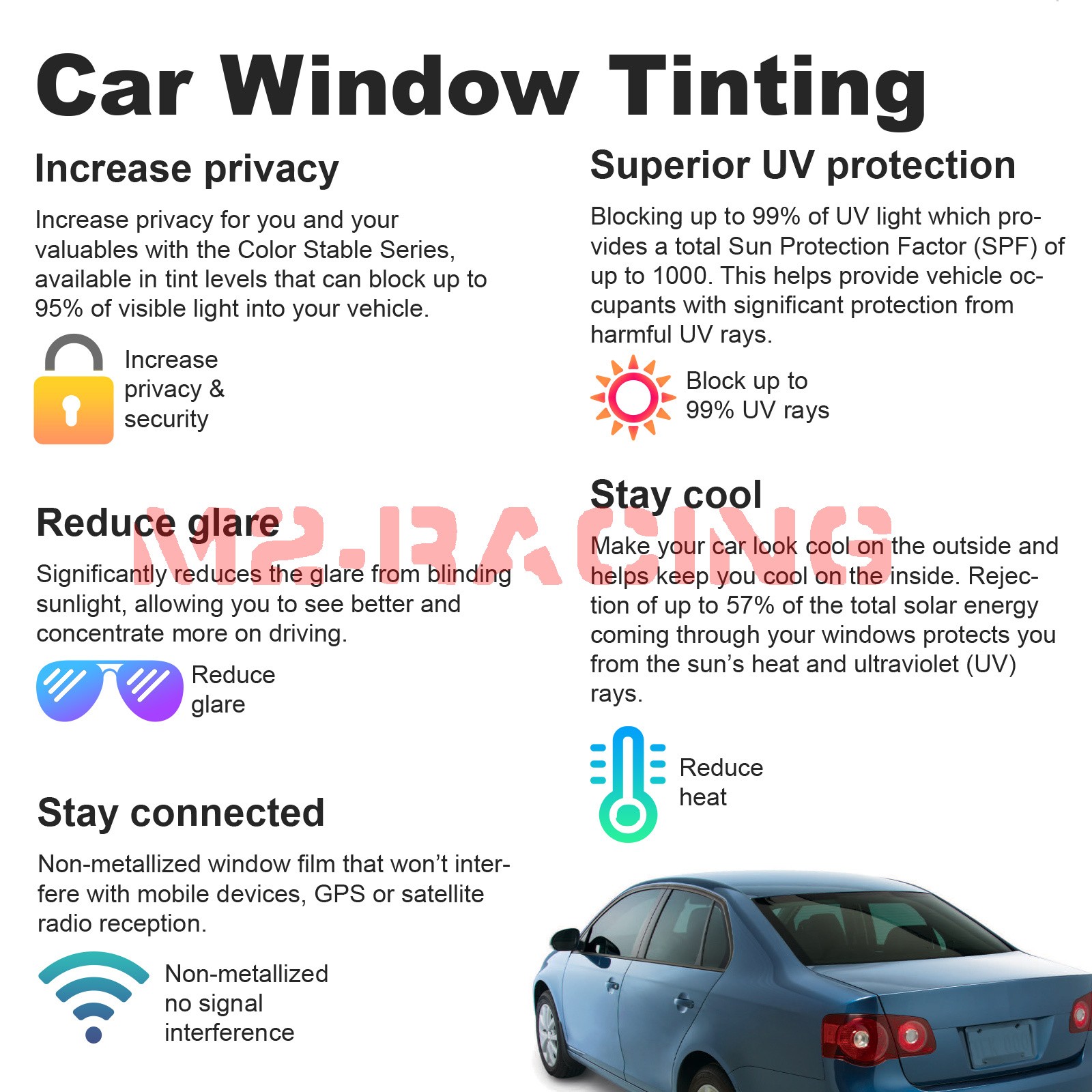 20″x10FT Uncut Window Tinting Film Car Home Office Glass Privacy Security Roll