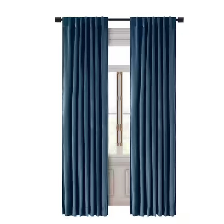 Velvet Curtain Panel 50×84 Blue Room Darkening