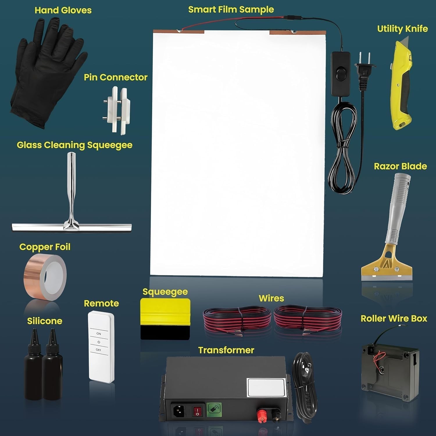Smart Film Kit Box – PDLC Smart Film – Smart Film Transformer, Remote and More