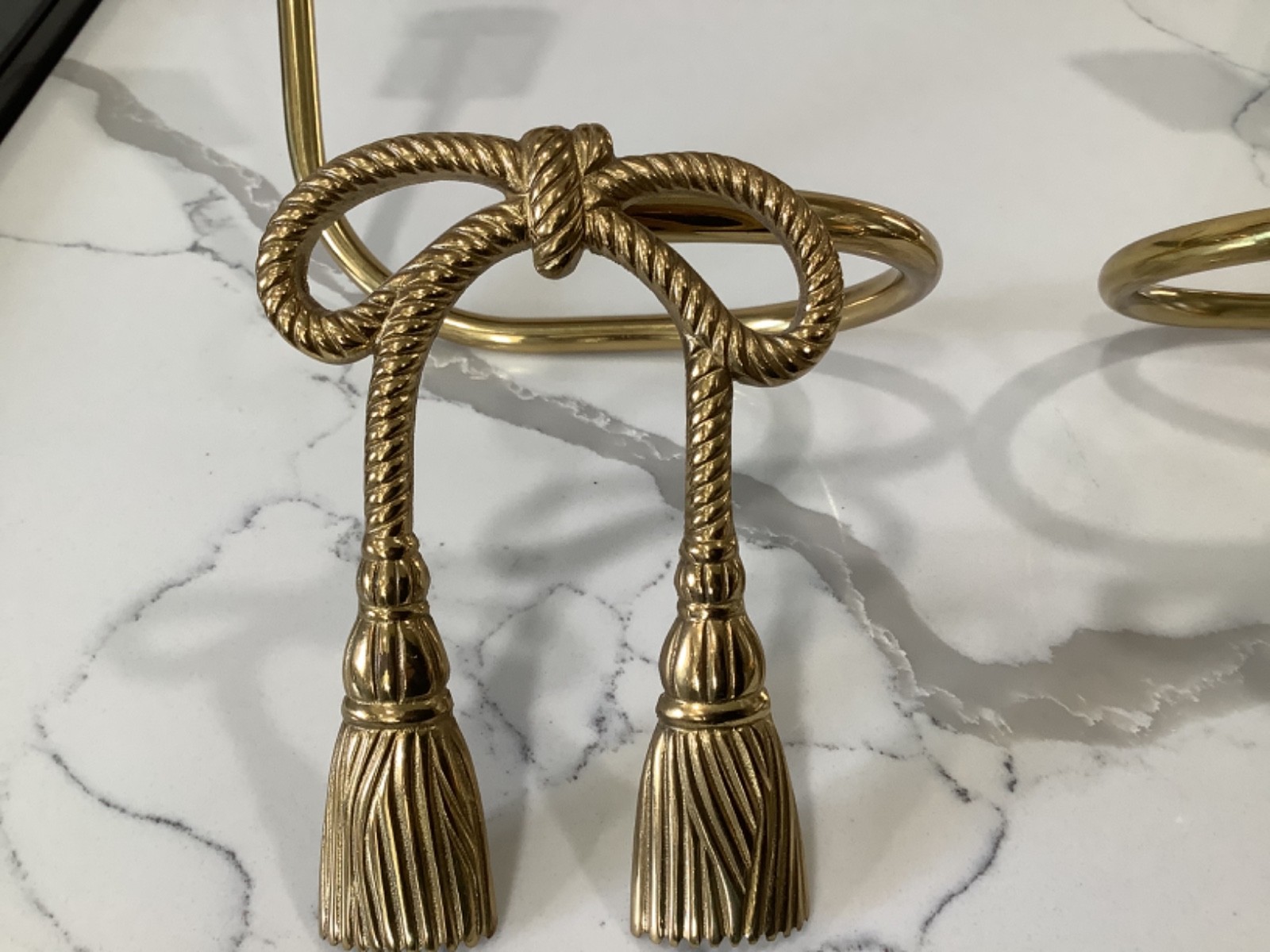 Solid Brass Curtain Tiebacks -Ribbon Bows- Set of 4 Made in India