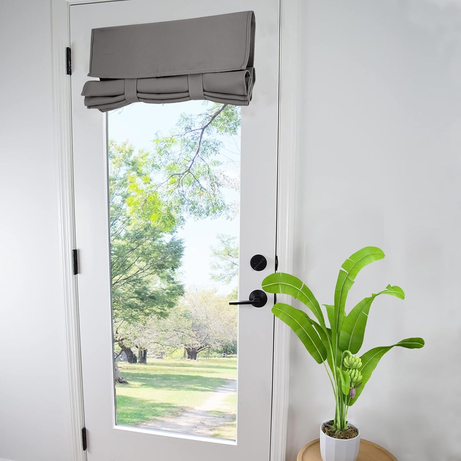 French Door Curtain, Window Blackout Curtain, Suitable for Front Doors, Side