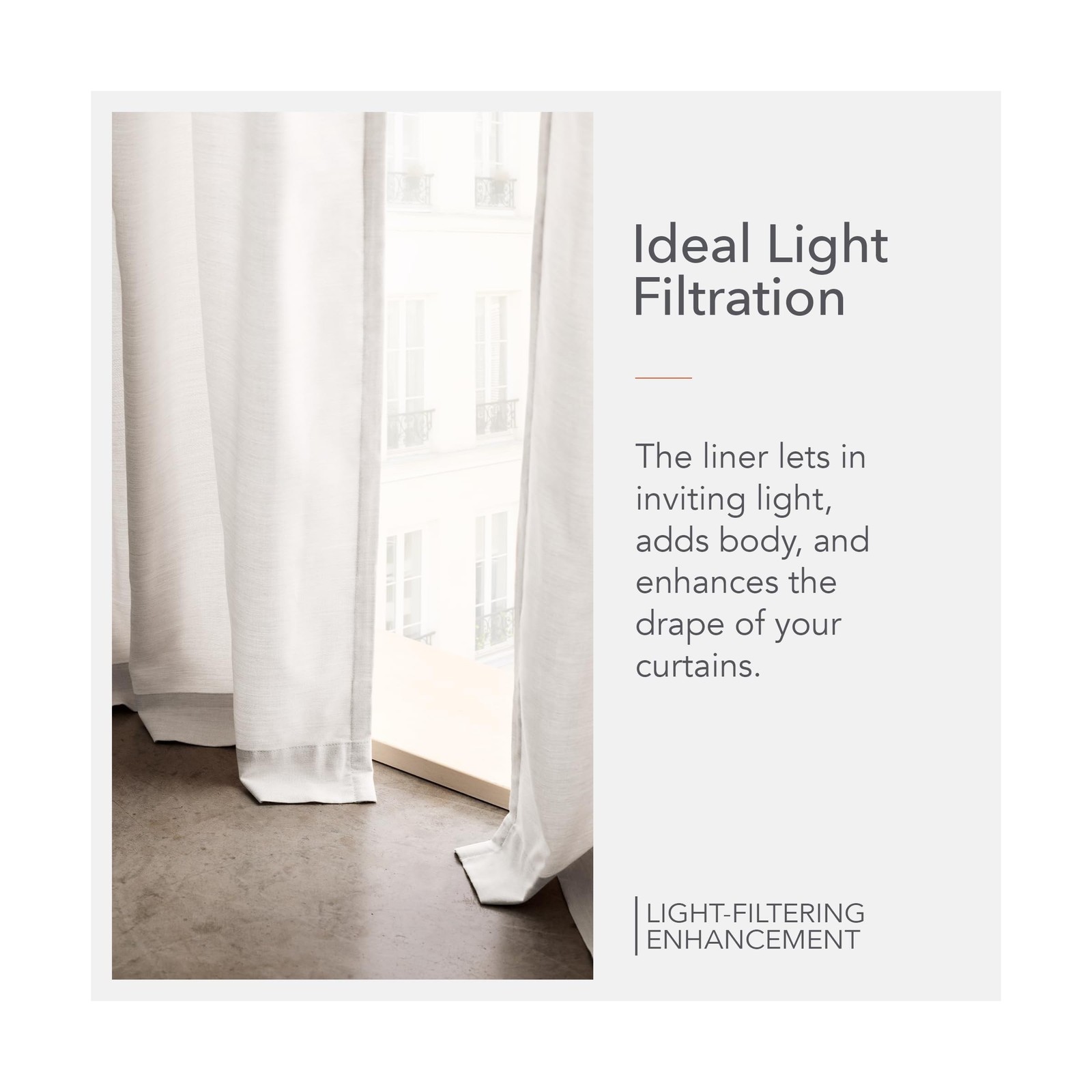 Sunbrella Durant Light Filtering Curtains | 50 in. W X 96 in. L | White | Fad…
